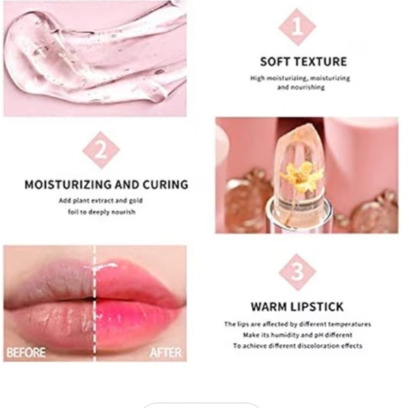 CRYSTAL FLOWER JELLY MOISTURIZING COLOR CHANGE LIP BALM (1) - Picture 4 of 4